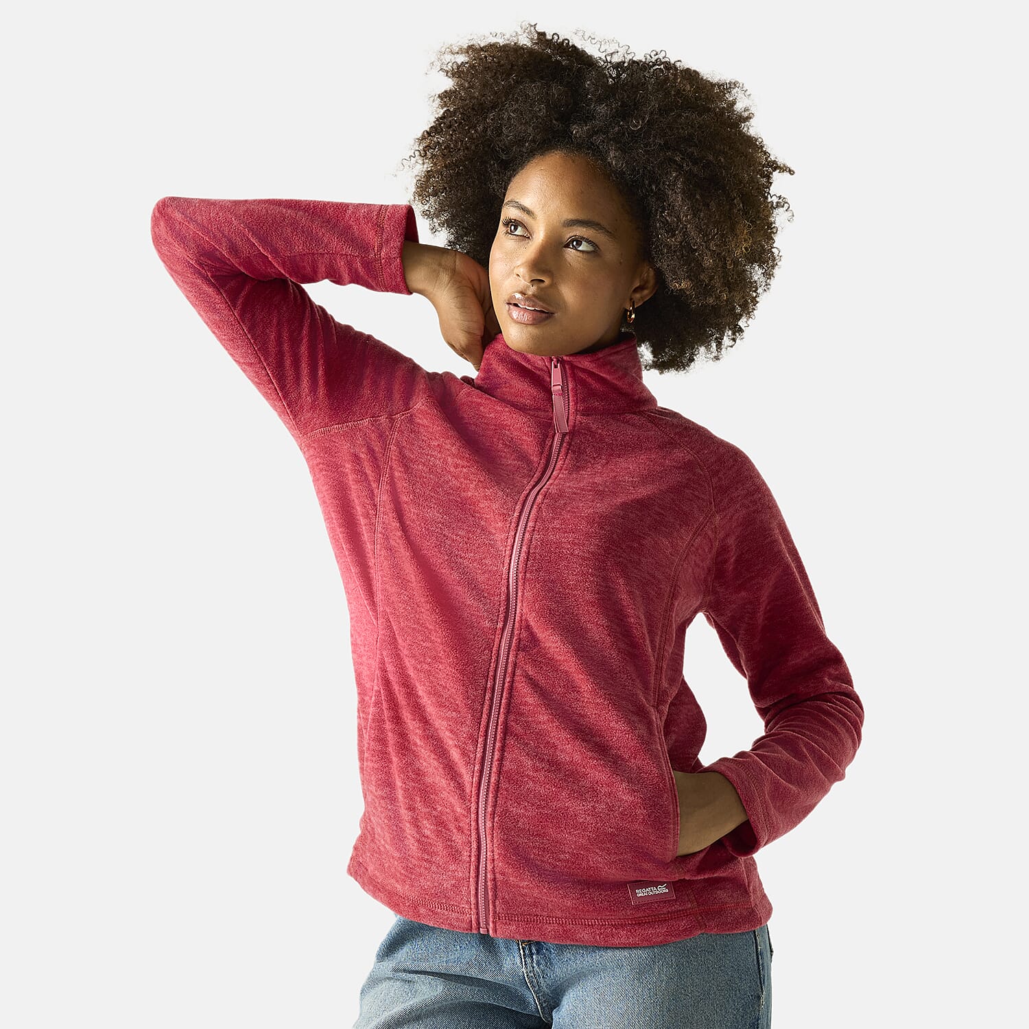 Regatta Womens Marl Knit Full-Zip Fleece