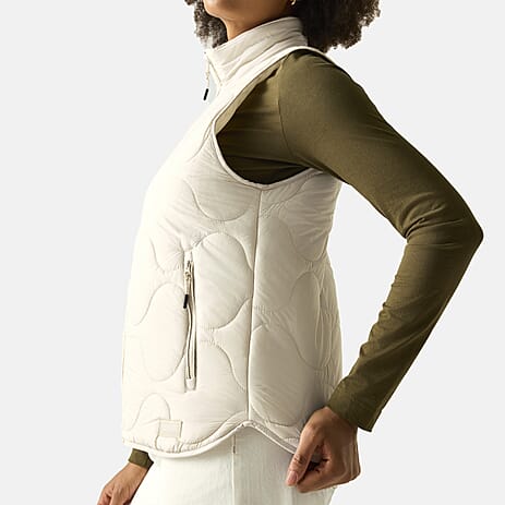 Regatta Womens Quilted Gilet with Water-Repellent Finish (Size 12) - Cream