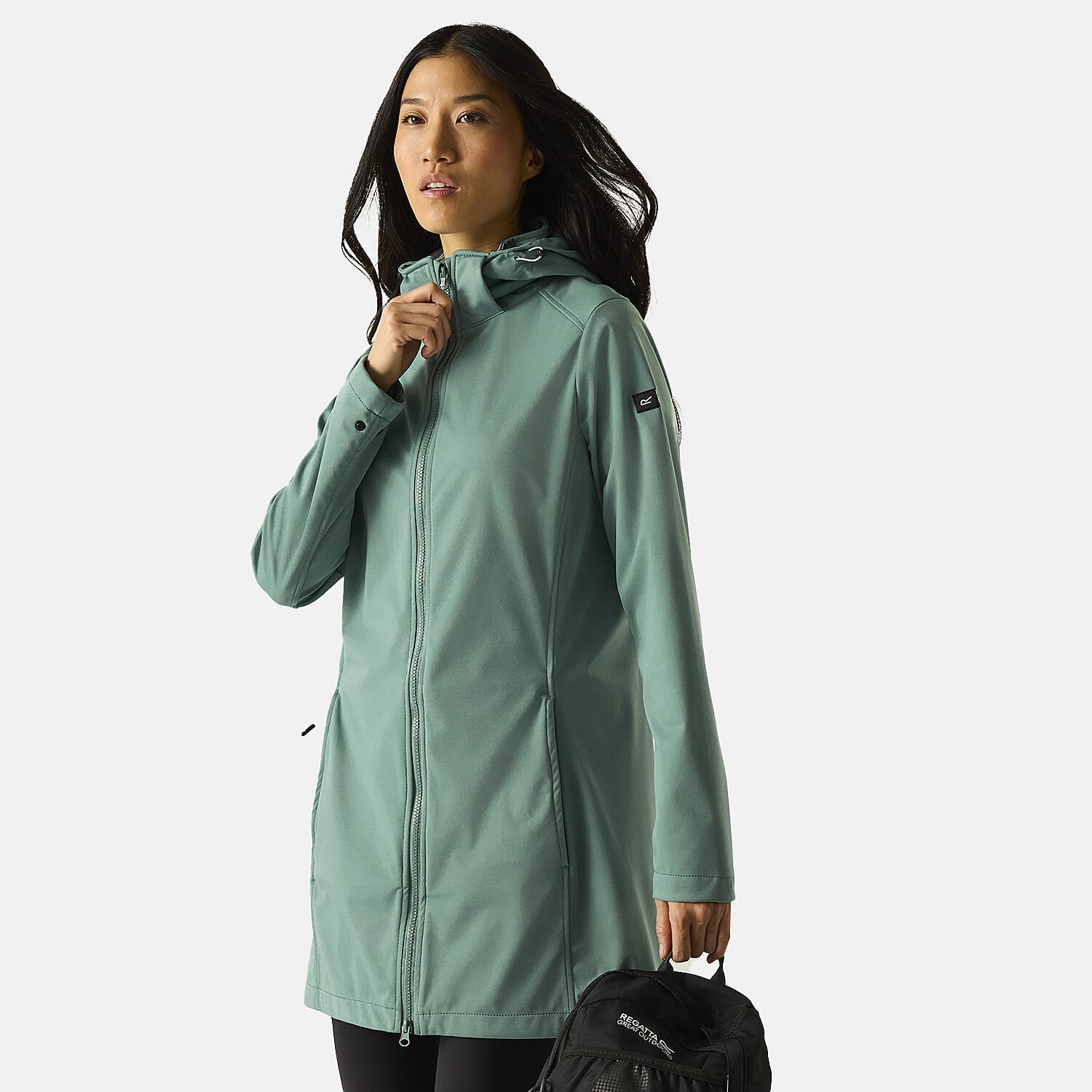 Regatta Womens Softshell Waterproof Longline Jacket with Detachable Hood