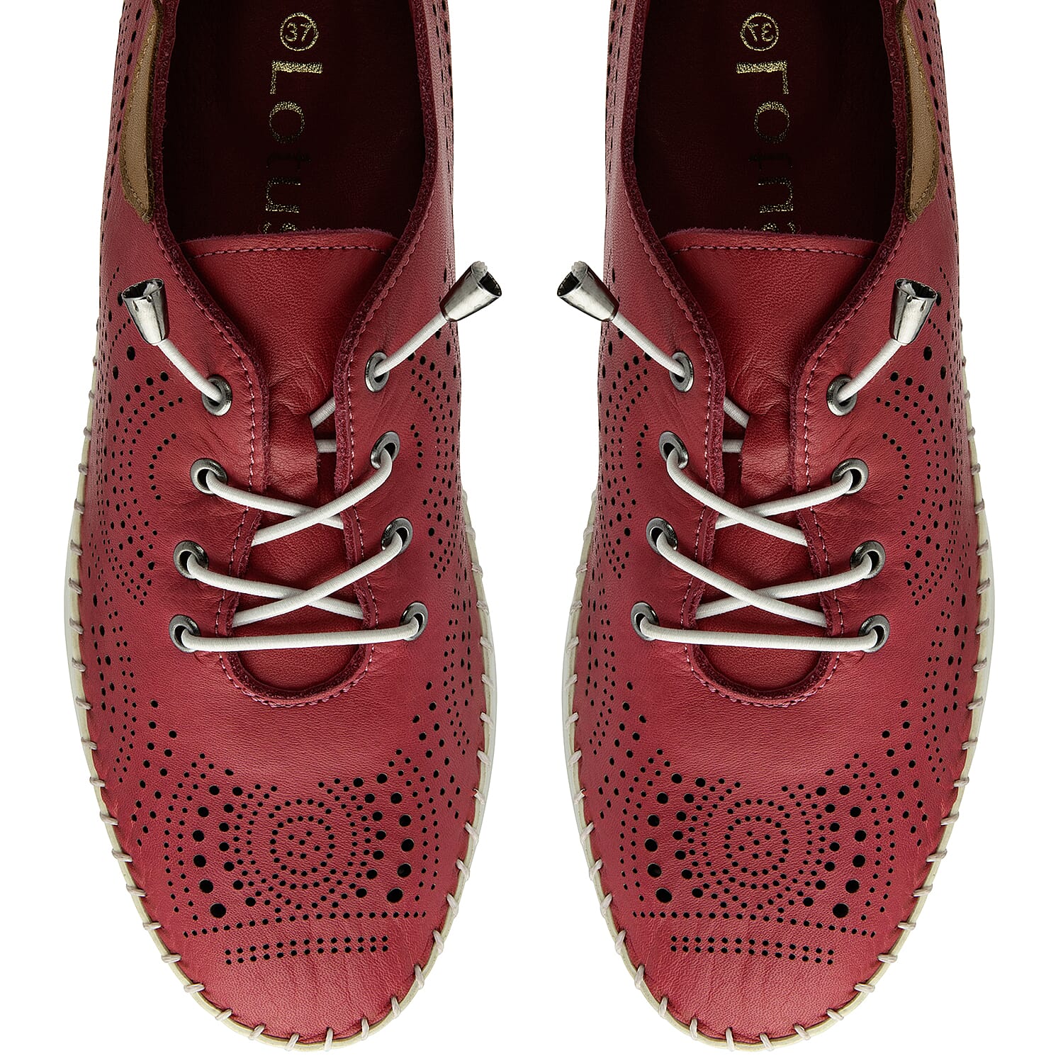 Lotus Womens Leather Tassia Lace-Up Shoes