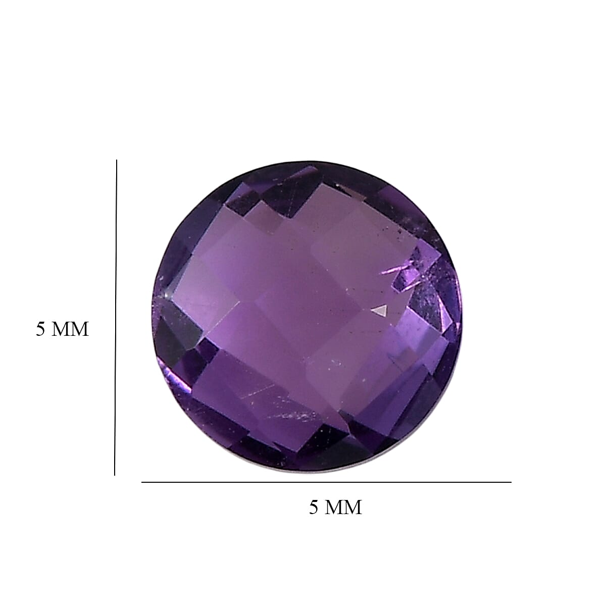 Set Of 2 African Amethyst Round 5 mm Gemstone, 1.00 Ct