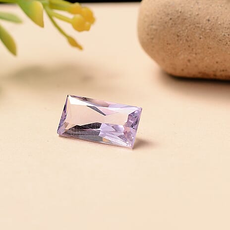 Pink Amethyst Baguette 12X6 mm Gemstone, 2.47 Ct