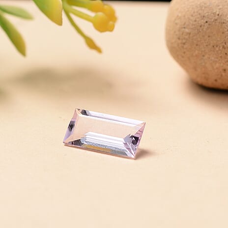 Pink Amethyst Baguette 10X5 mm Gemstone, 1.28 Ct