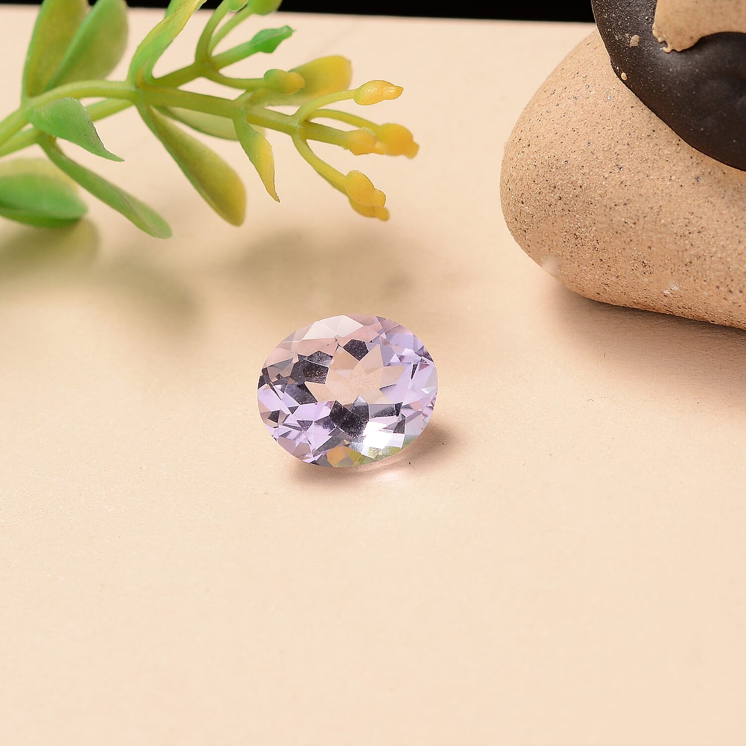 Pink Amethyst Oval Cut Cut 12X10 mm Gemstone, 4.49 Ct