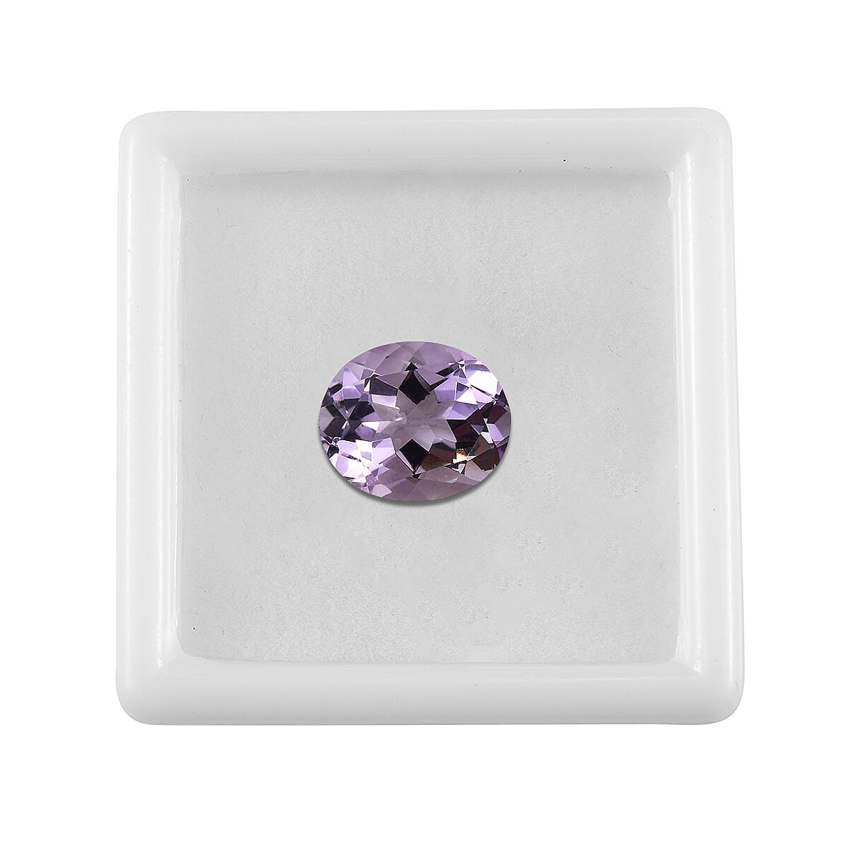 Pink Amethyst Oval Cut Cut 12X10 mm Gemstone, 4.49 Ct
