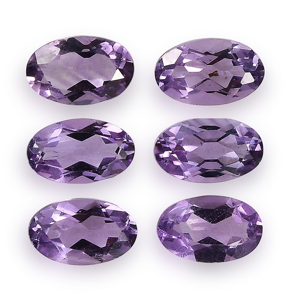Set Of 6 Pink Amethyst Oval Cut Cut 5X3 mm Gemstone, 1.28 Ct