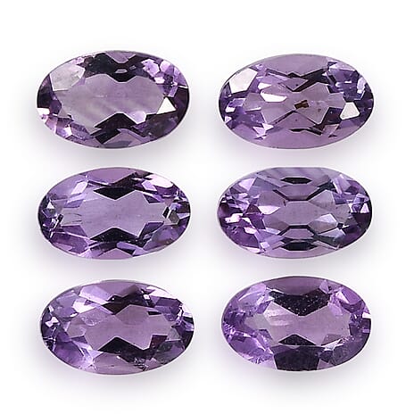 Set Of 6 Pink Amethyst Oval Cut Cut 5X3 mm Gemstone, 1.28 Ct