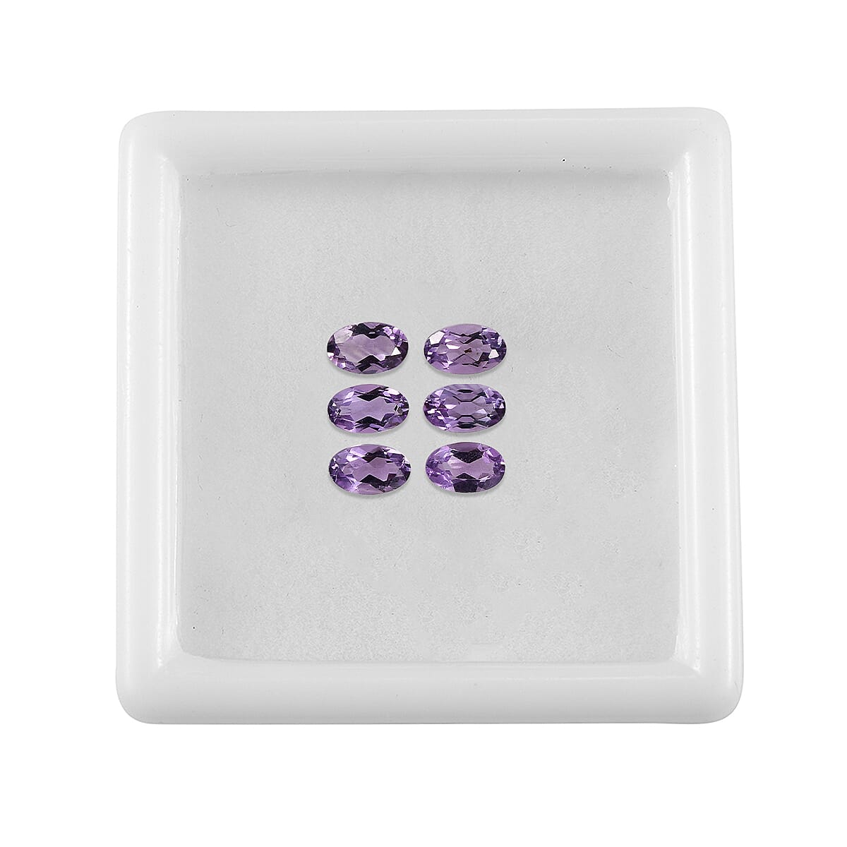 Set Of 6 Pink Amethyst Oval Cut Cut 5X3 mm Gemstone, 1.28 Ct