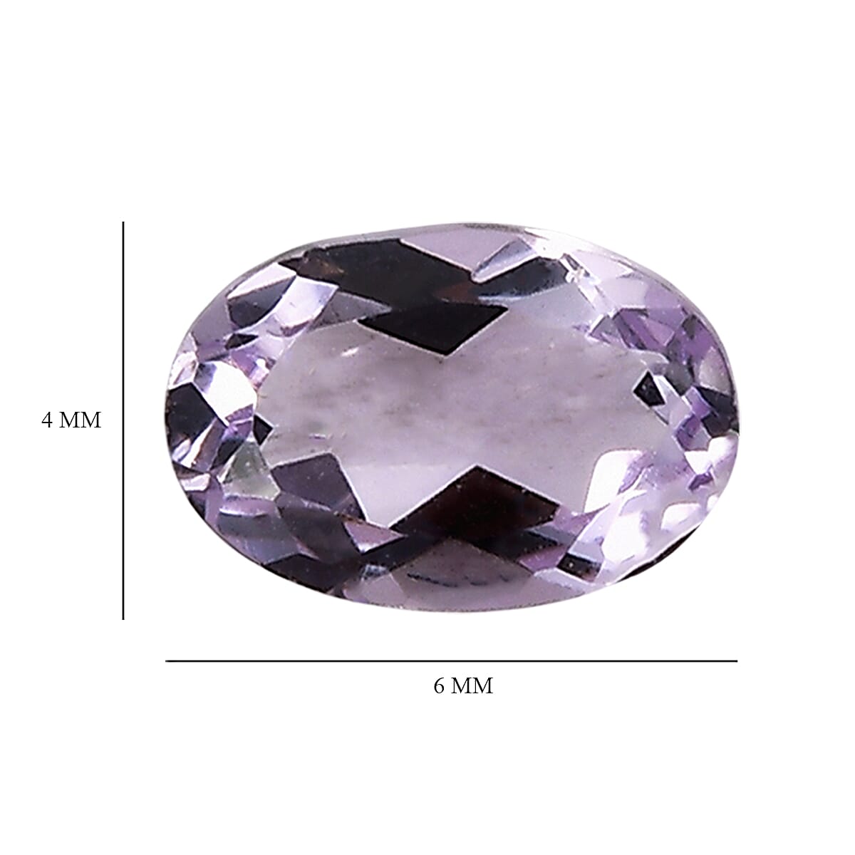 Set Of 2 Pink Amethyst Oval Cut Cut 6X4 mm Gemstone, 0.85 Ct