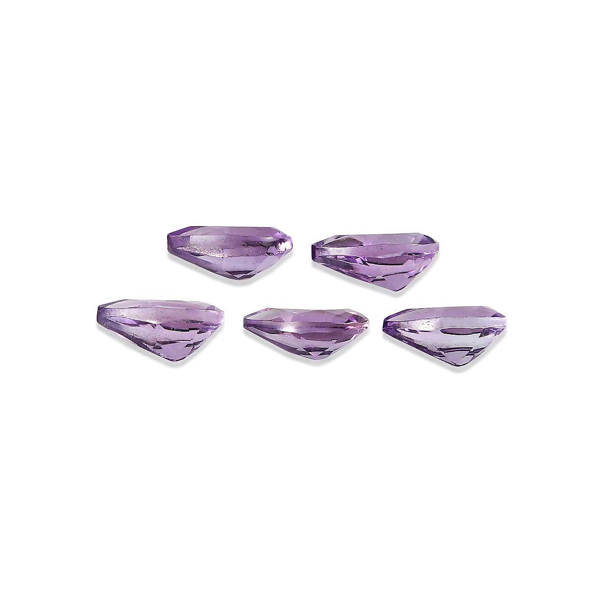 Set Of 5 Pink Amethyst Pear 5X3 mm Gemstone, 0.94 Ct