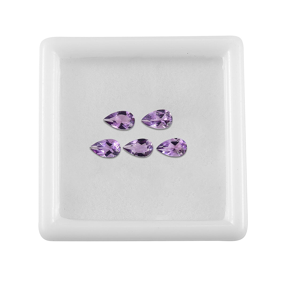 Set Of 5 Pink Amethyst Pear 5X3 mm Gemstone, 0.94 Ct