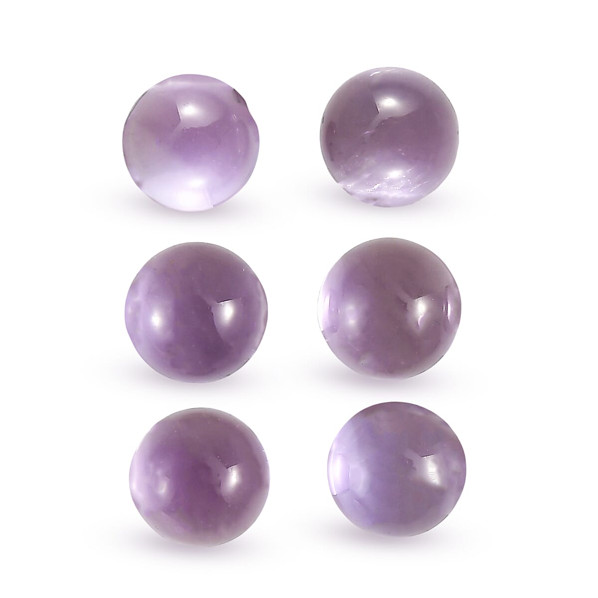 Set Of 6 Pink Amethyst Round 5 mm Gemstone, 3.51 Ct