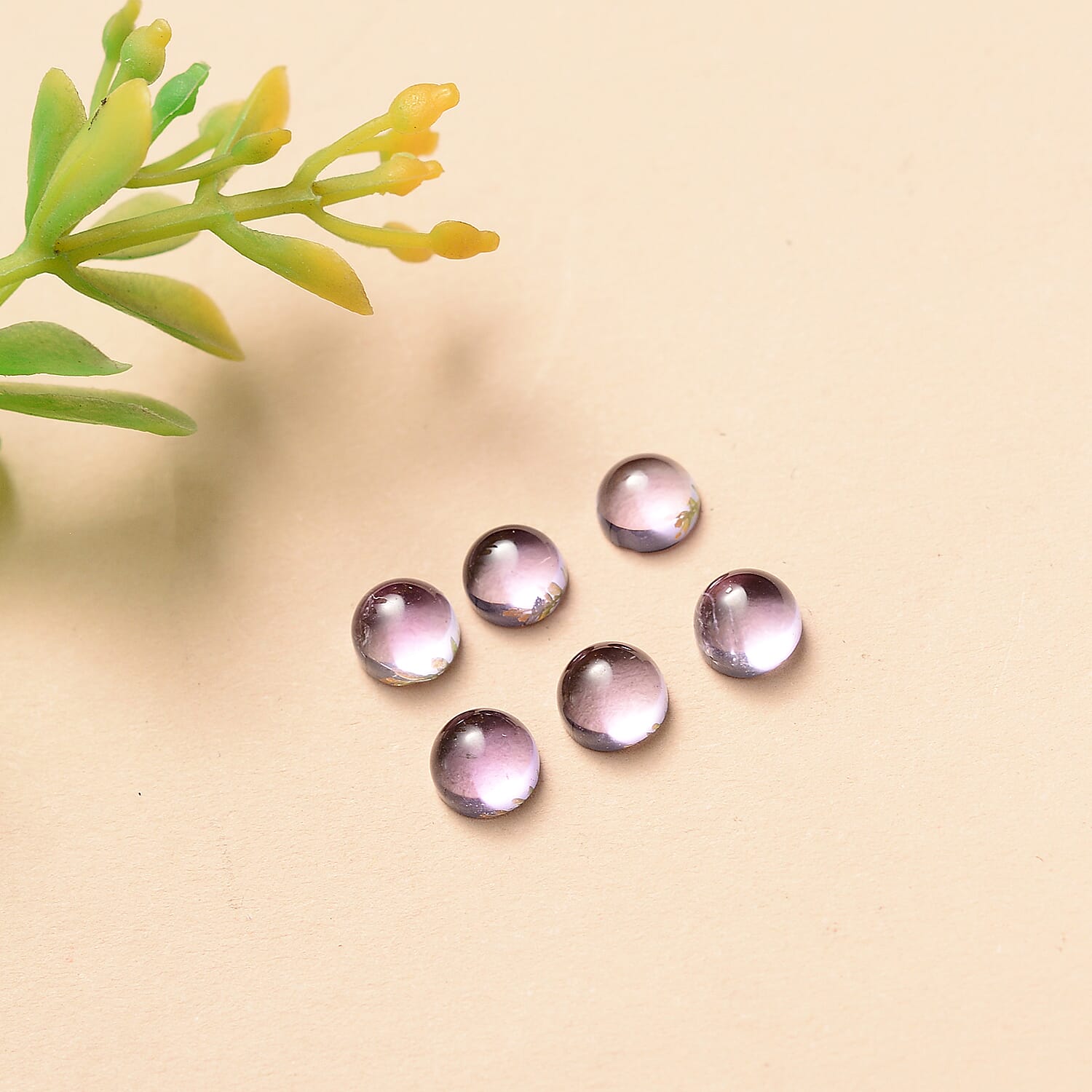 Set Of 6 Pink Amethyst Round 5 mm Gemstone, 3.51 Ct