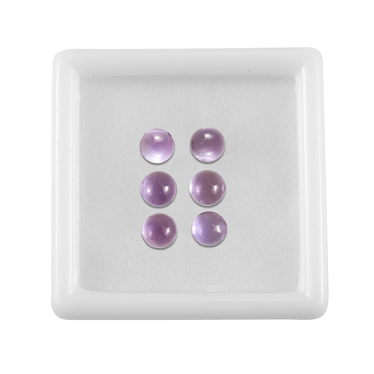 Set Of 6 Pink Amethyst Round 5 mm Gemstone, 3.51 Ct