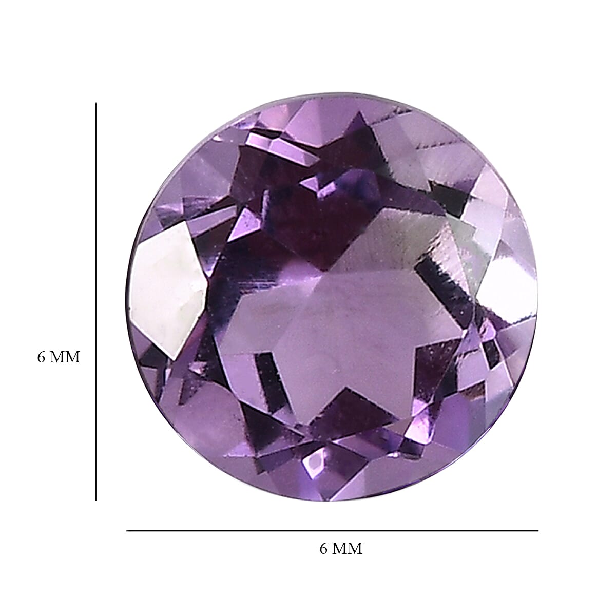 Set Of 3 Pink Amethyst Round 6 mm Gemstone, 2.36 Ct
