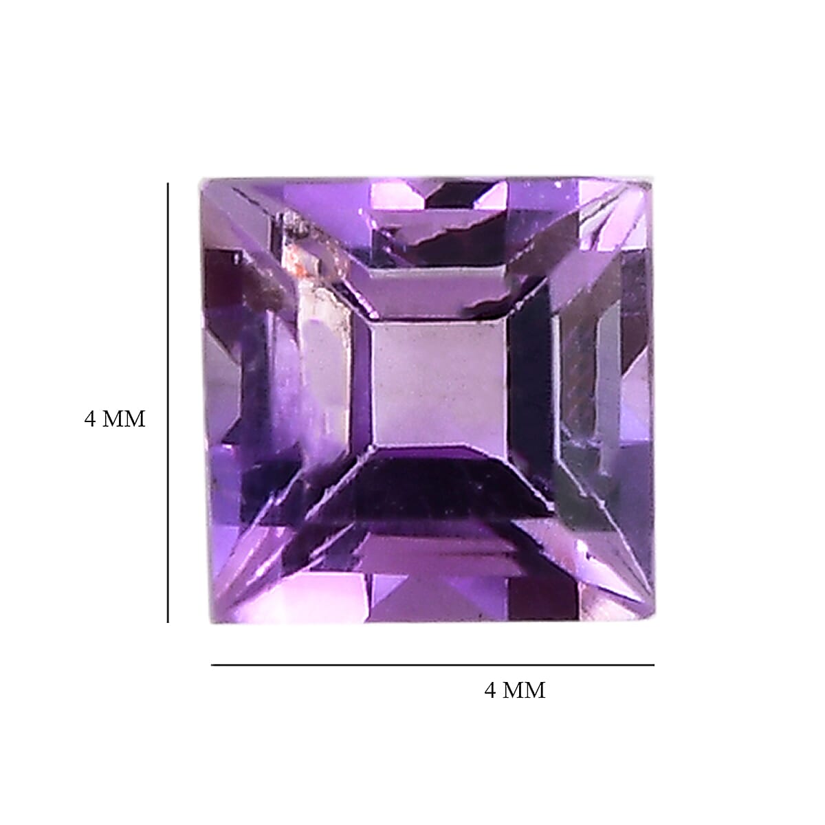 Set Of 3 Pink Amethyst Square 4 mm Gemstone, 0.98 Ct