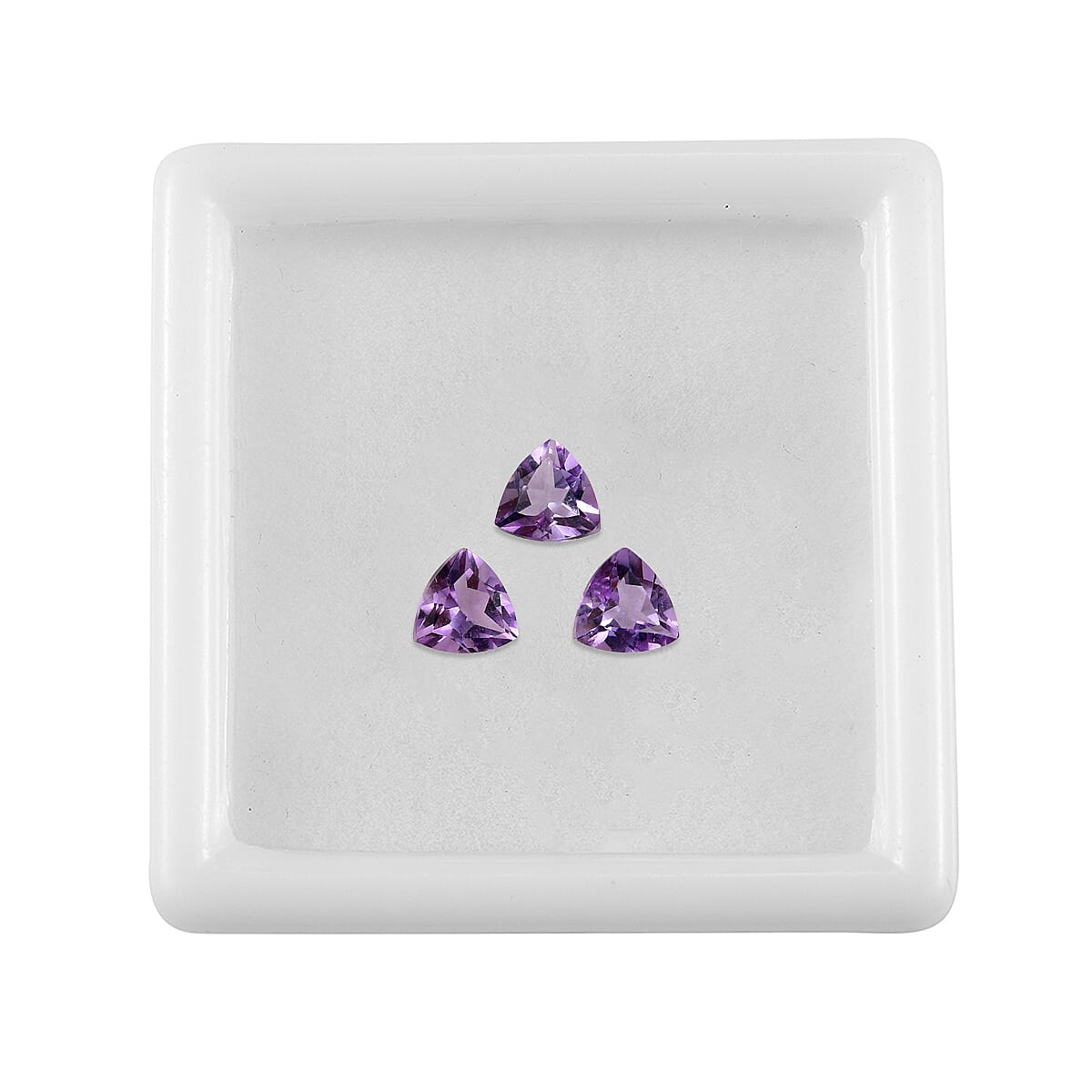 Set Of 3 Pink Amethyst Trillion 5 mm Gemstone, 1.15 Ct