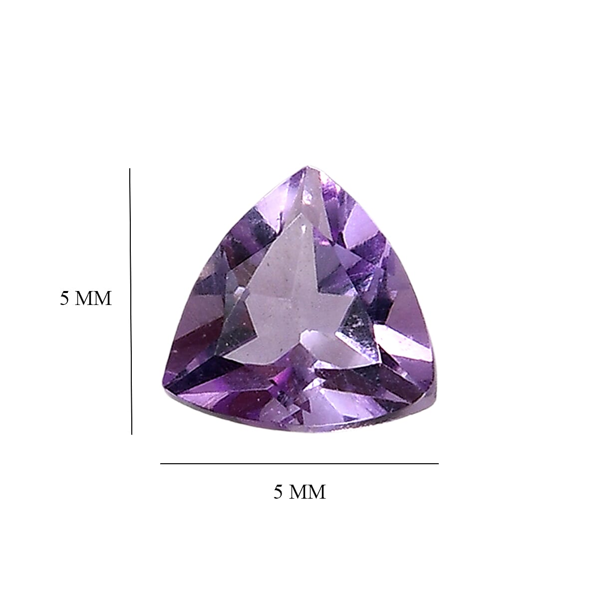 Set Of 3 Pink Amethyst Trillion 5 mm Gemstone, 1.15 Ct