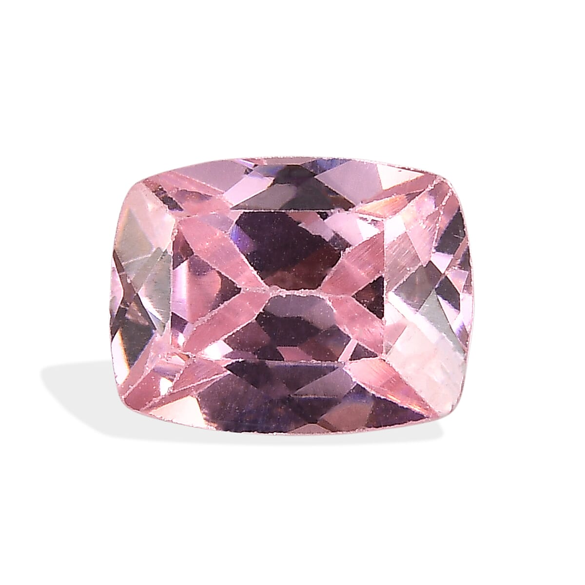 Pink Cubic Zirconia Cushion Cut 8X6 mm Gemstone, 2.28 Ct