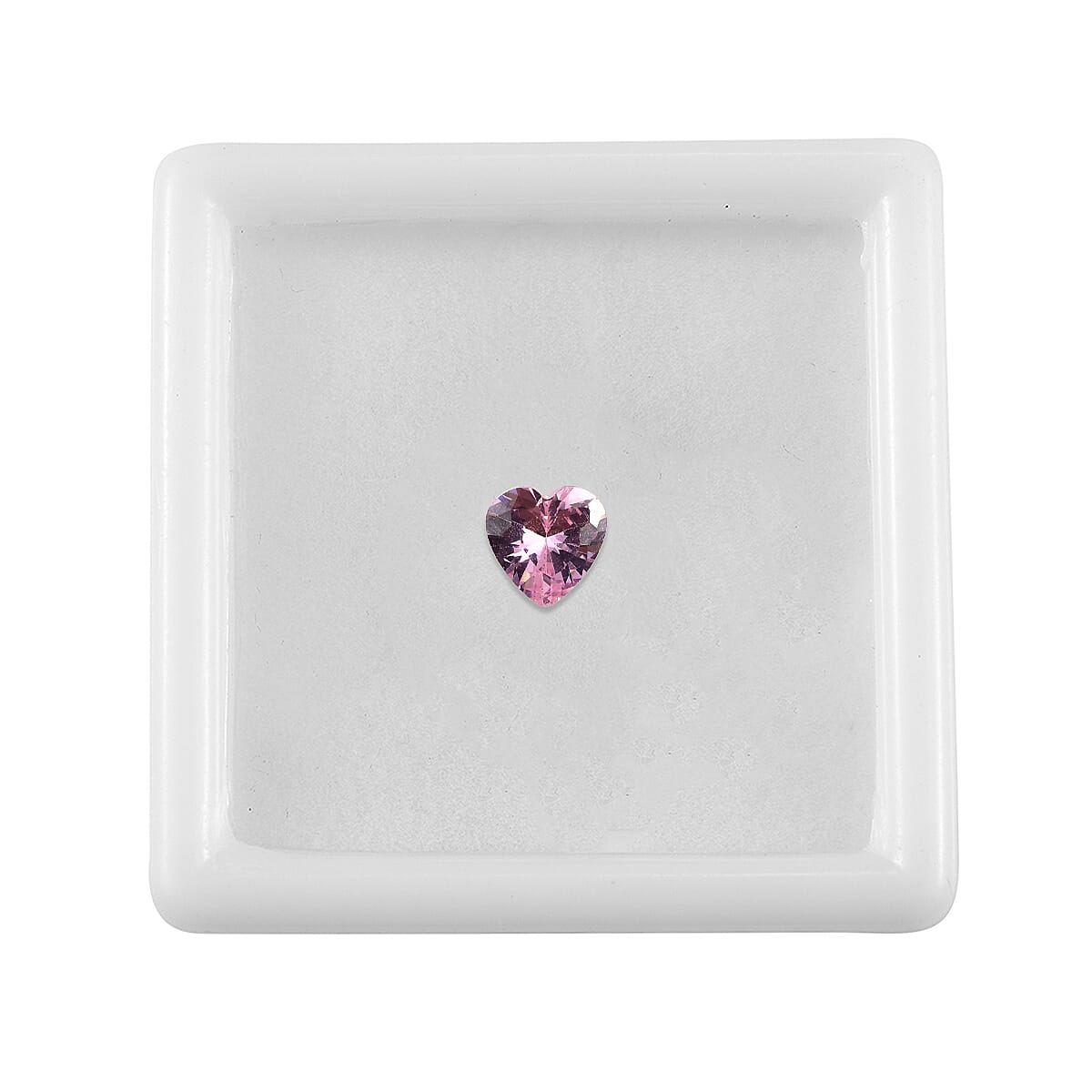 Pink Cubic Zirconia Heart 6 mm Gemstone, 1.36 Ct