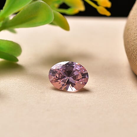 Pink Cubic Zirconia Oval Cut Cut 9X7 mm Gemstone, 2.60 Ct