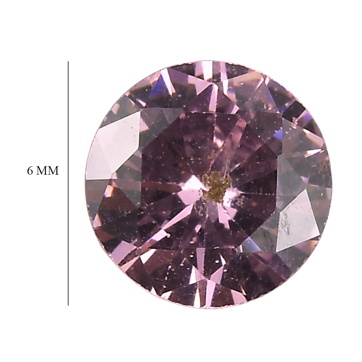 Pink Cubic Zirconia Round 6 mm Gemstone, 1.44 Ct