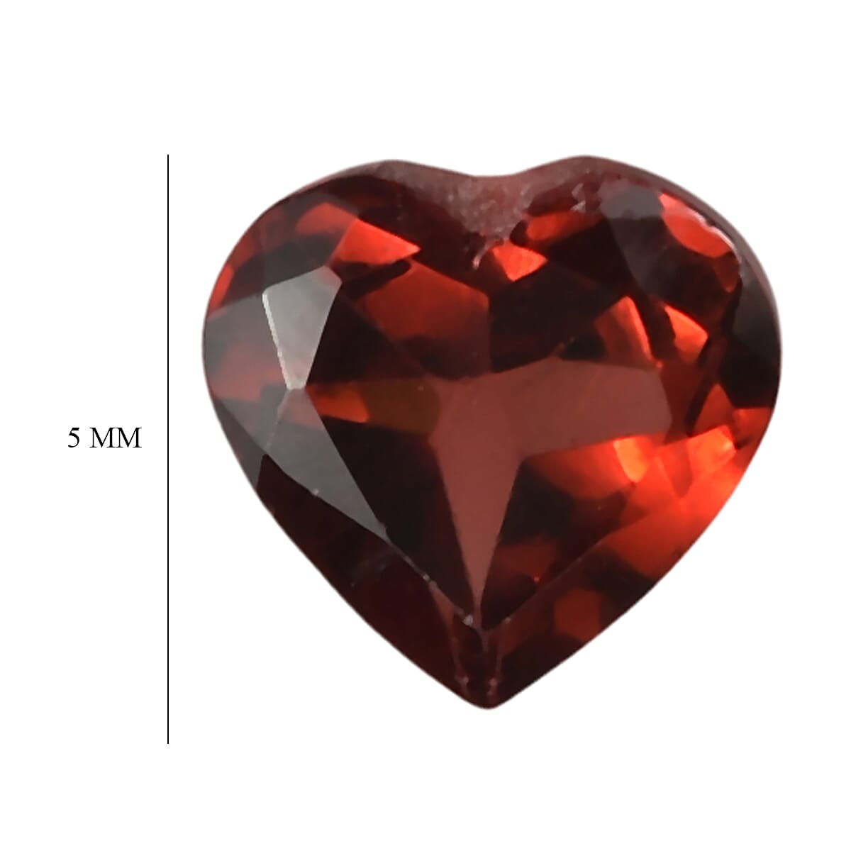 Set Of 4 Red Garnet Heart 5 mm Gemstone, 2.15 Ct