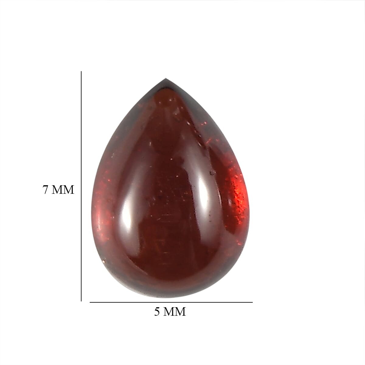 Set Of 6 Red Garnet Pear 7X5 mm Gemstone, 6.58 Ct