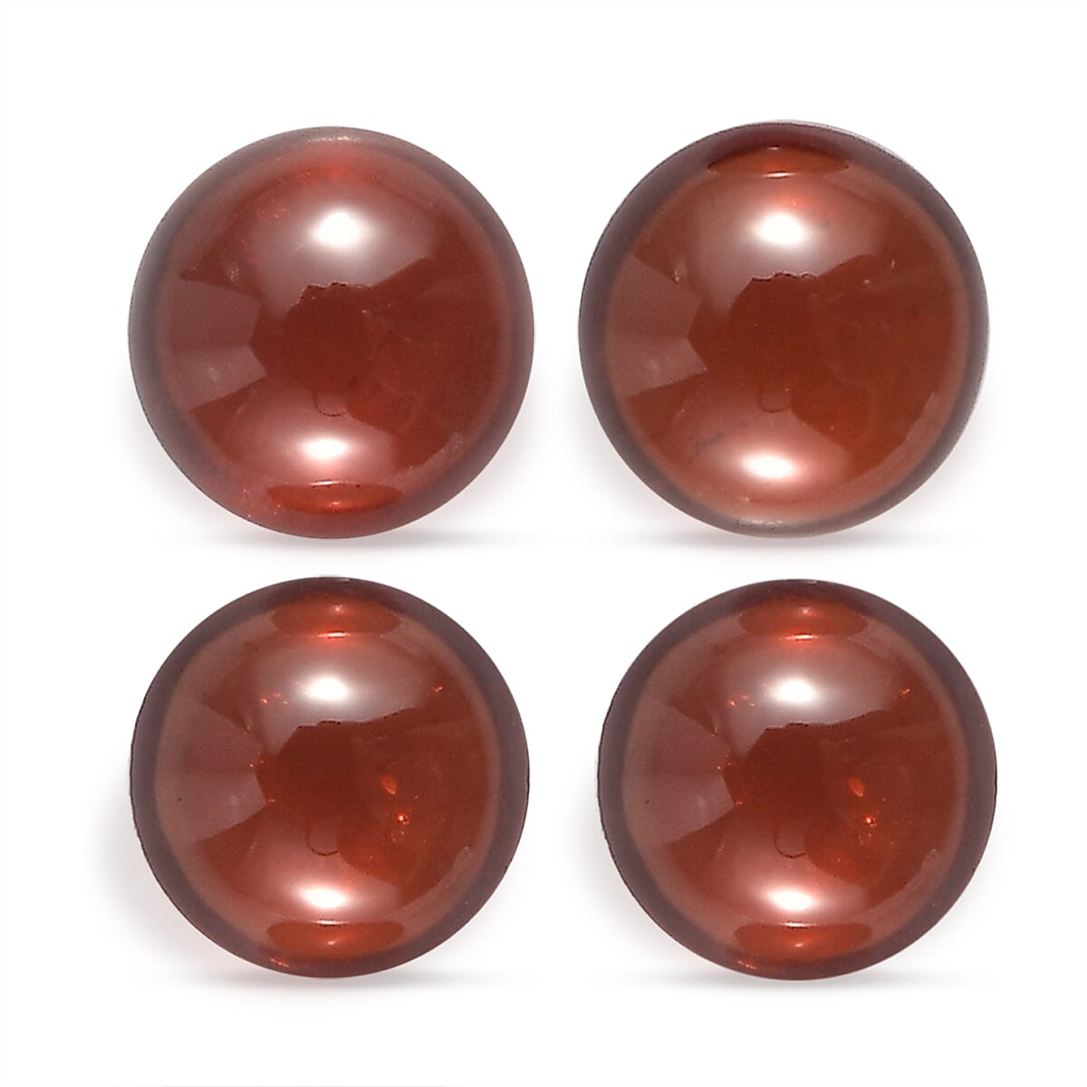 Set Of 4 Red Garnet Round 5 mm Gemstone, 2.12 Ct