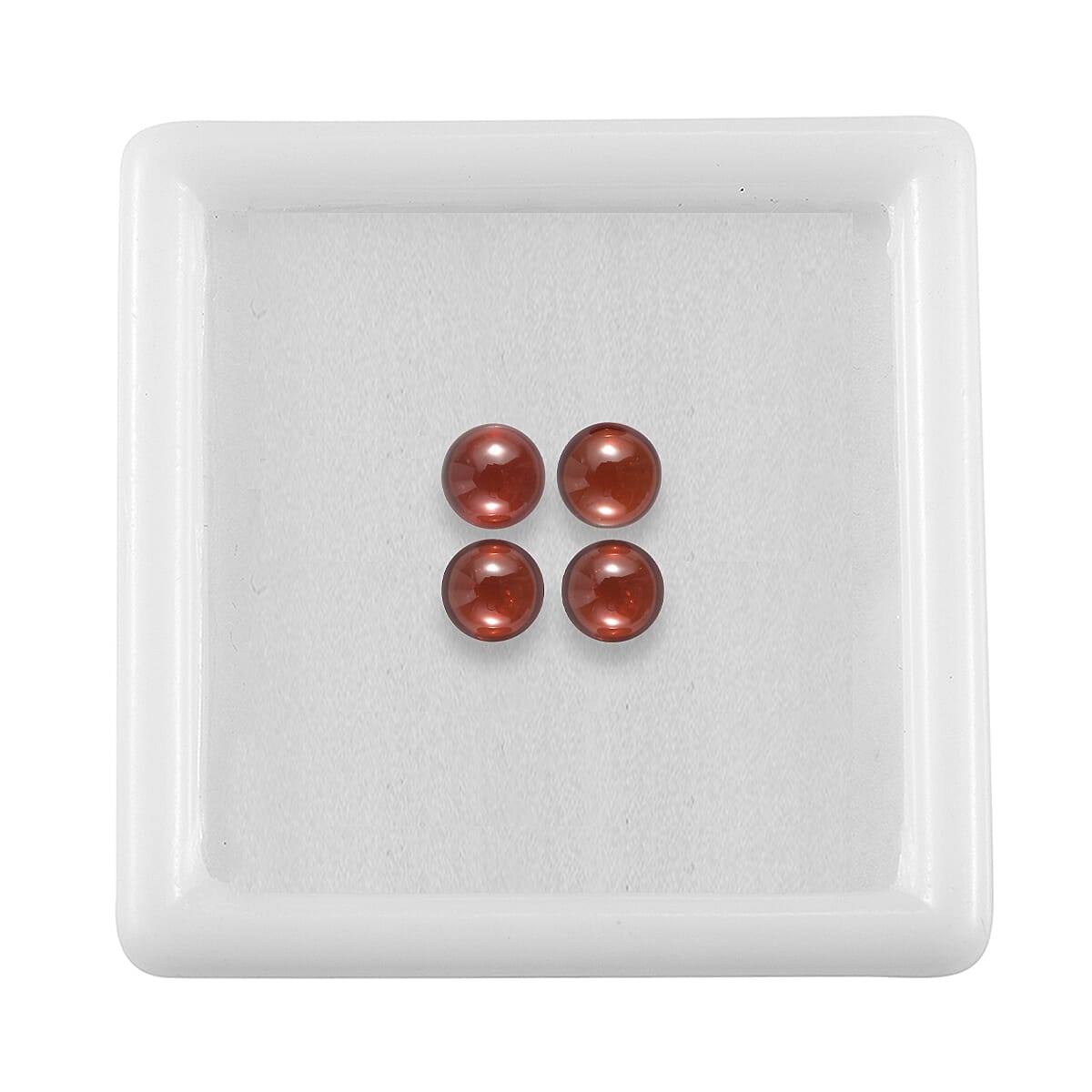 Set Of 4 Red Garnet Round 5 mm Gemstone, 2.12 Ct
