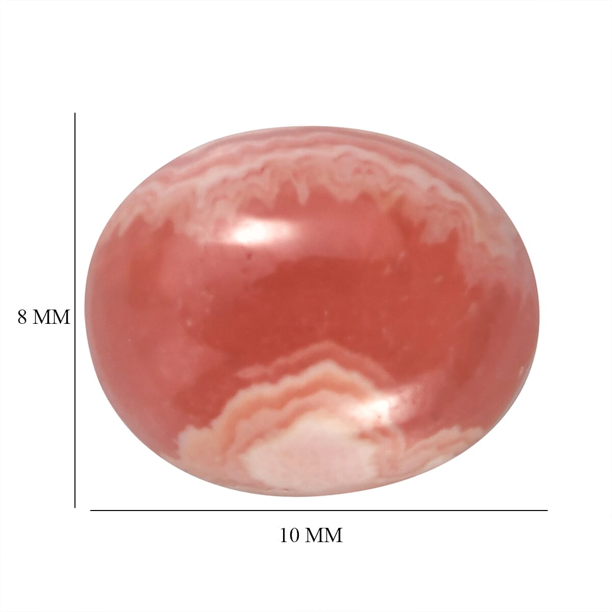 Rhodochrosite Oval Cut Cut 10X8 mm Gemstone, 2.65 Ct