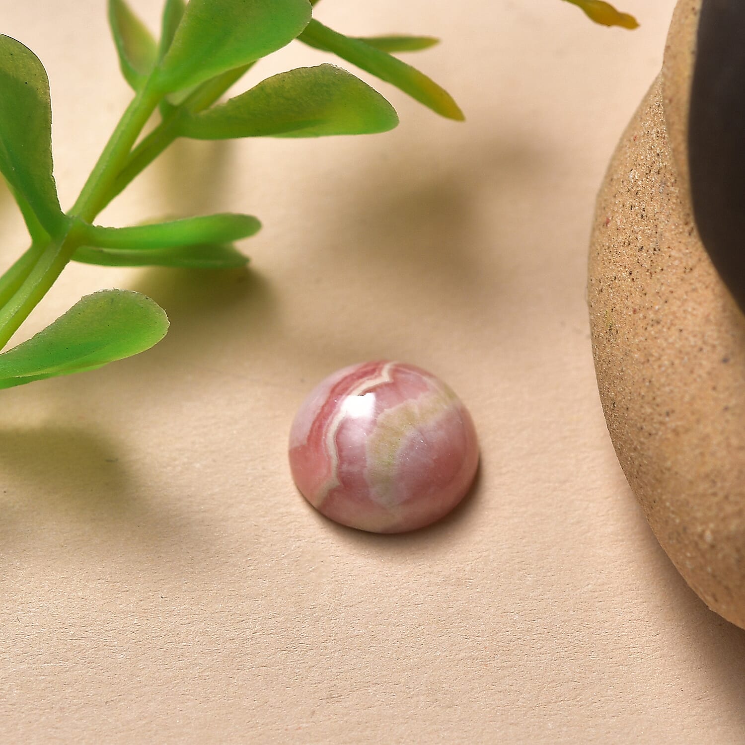 Rhodochrosite Round 10 mm Gemstone, 3.35 Ct