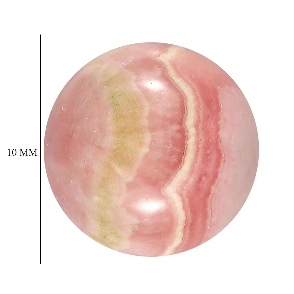 Rhodochrosite Round 10 mm Gemstone, 3.35 Ct