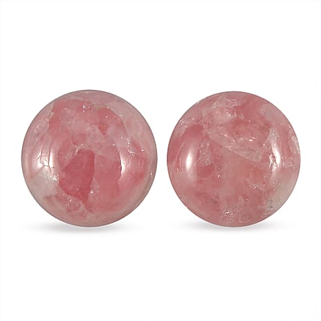 Set Of 2 Rhodochrosite Round 5 mm Gemstone, 0.92 Ct