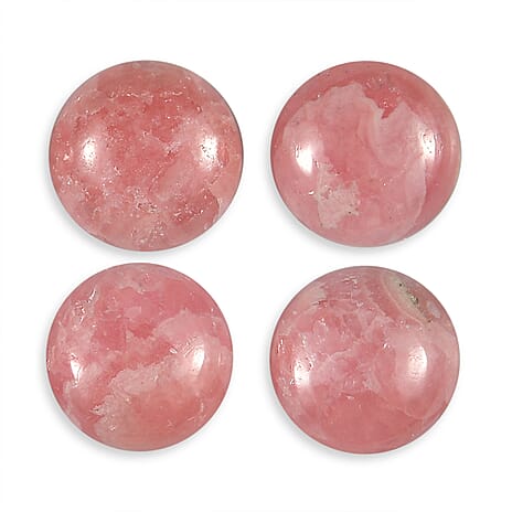 Set Of 4 Rhodochrosite Round 6 mm Gemstone, 4.59 Ct