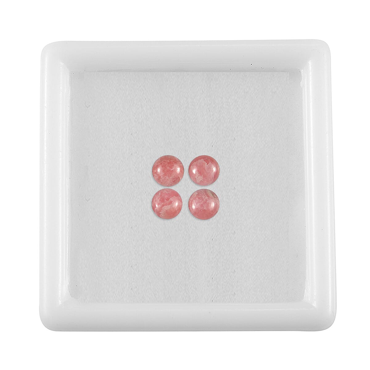 Set Of 4 Rhodochrosite Round 6 mm Gemstone, 4.59 Ct