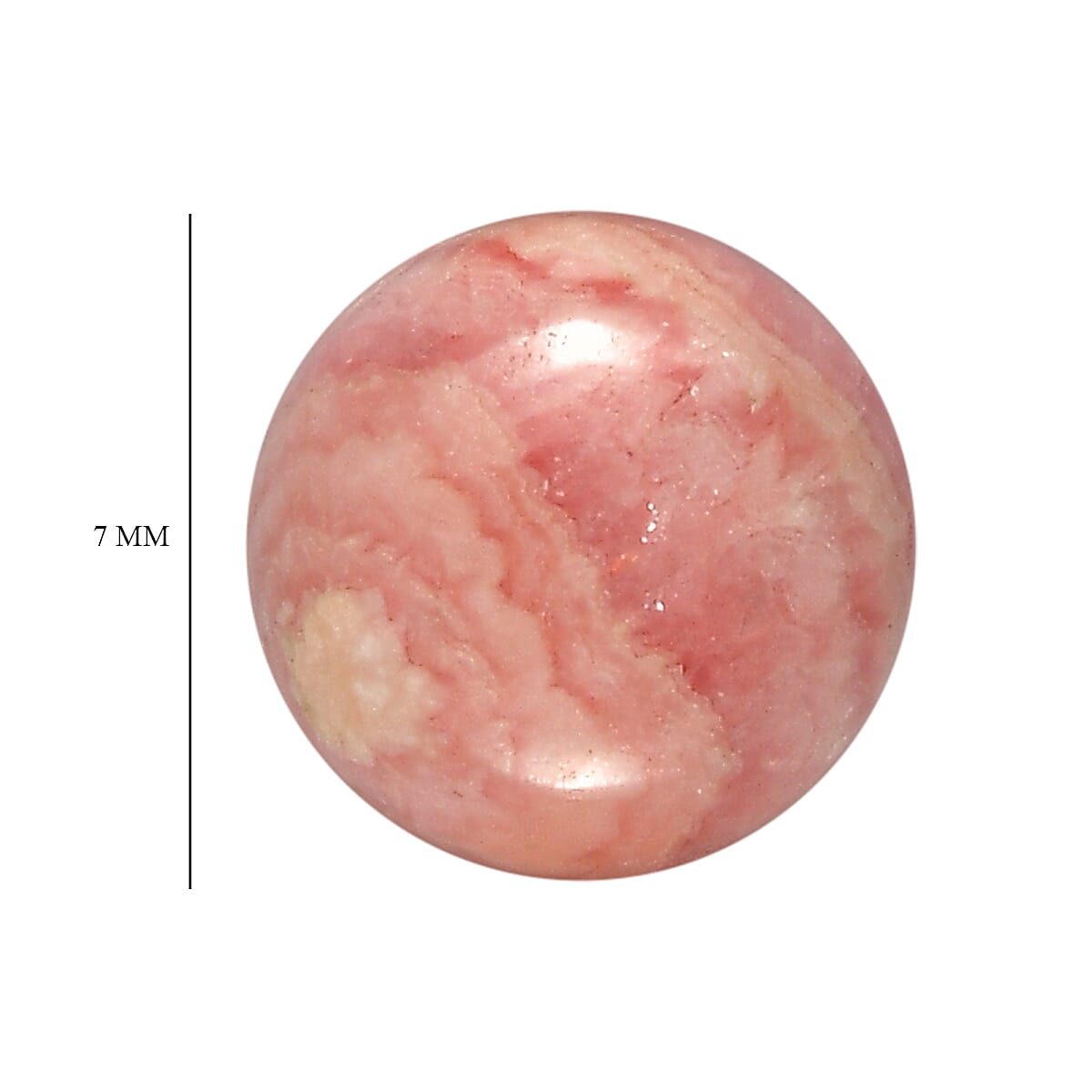 Set Of 3 Rhodochrosite Round 7 mm Gemstone, 3.75 Ct