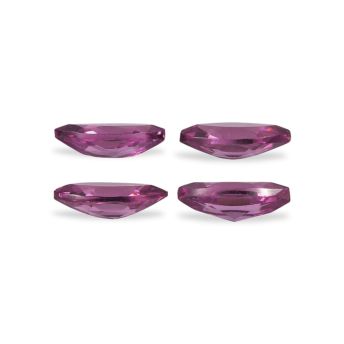Set Of 4 Rhodolite Garnet Marquee 7X3.5 mm Gemstone, 1.80 Ct