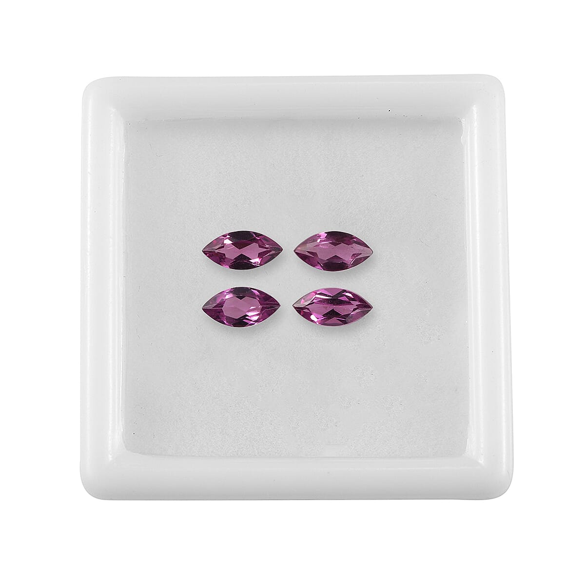 Set Of 4 Rhodolite Garnet Marquee 7X3.5 mm Gemstone, 1.80 Ct