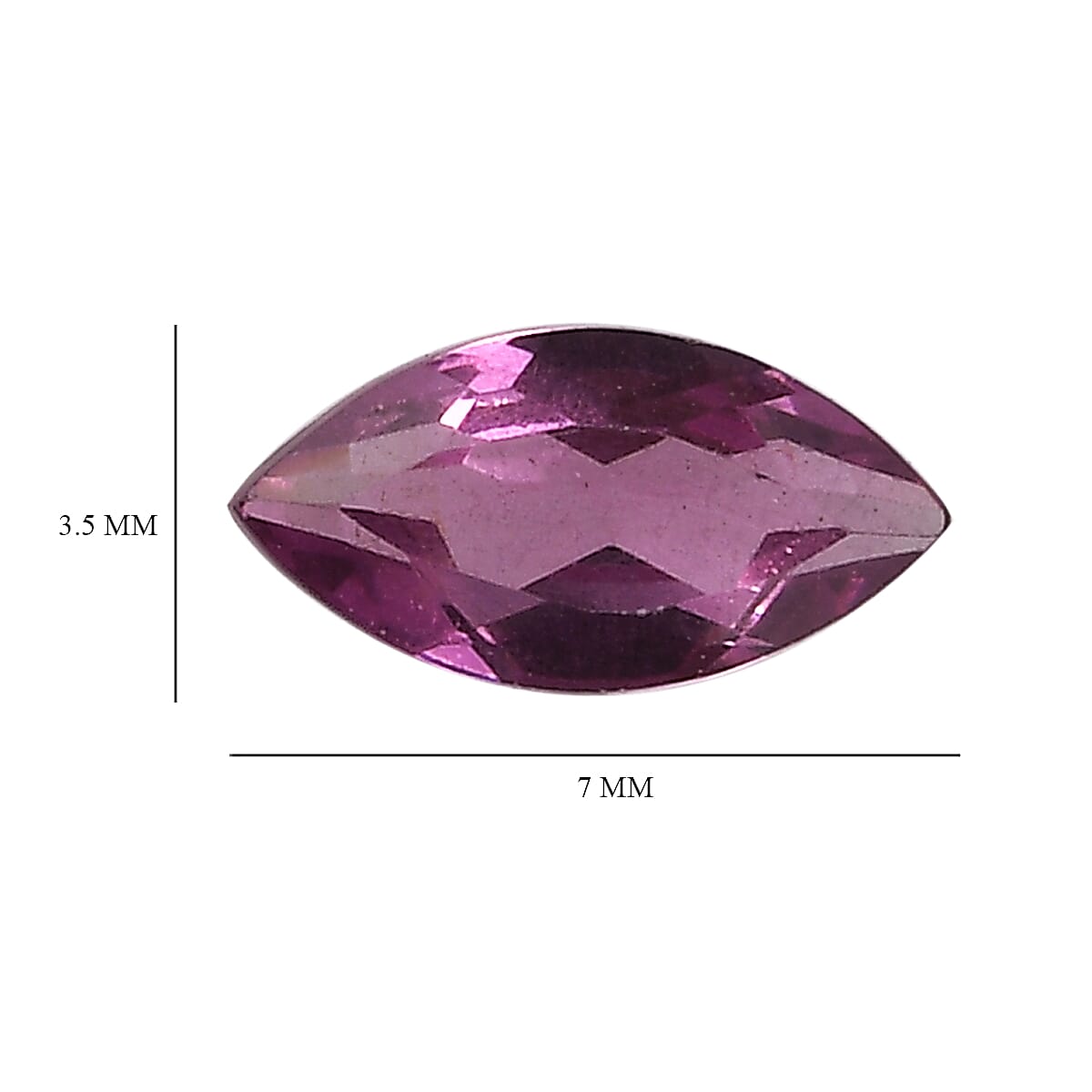 Set Of 4 Rhodolite Garnet Marquee 7X3.5 mm Gemstone, 1.80 Ct