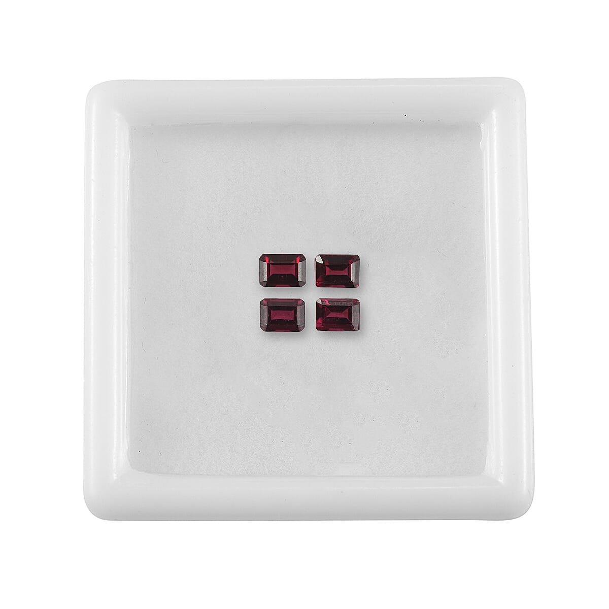 Set Of 4 Rhodolite Garnet Octagon 4X3 mm Gemstone, 1.39 Ct