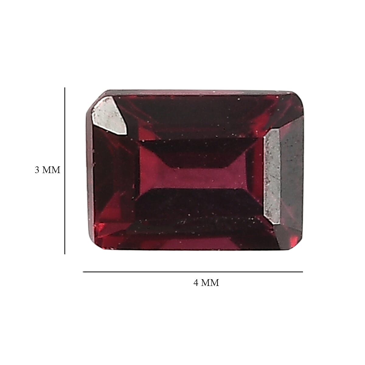 Set Of 4 Rhodolite Garnet Octagon 4X3 mm Gemstone, 1.39 Ct
