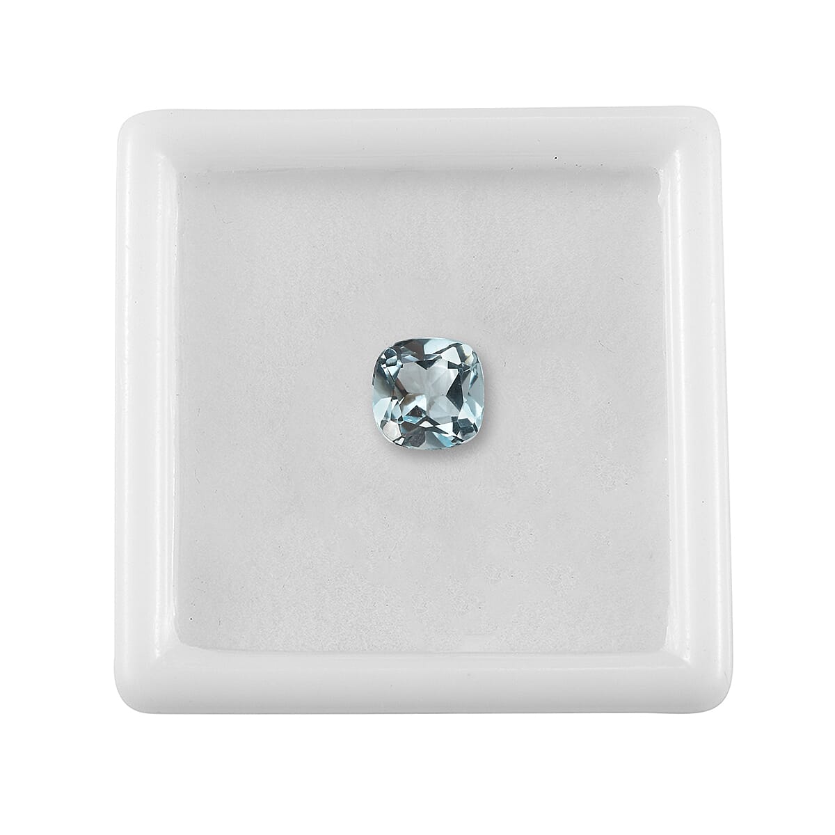 Skyblue Topaz Cushion Cut 7X7 mm Gemstone, 1.67 Ct