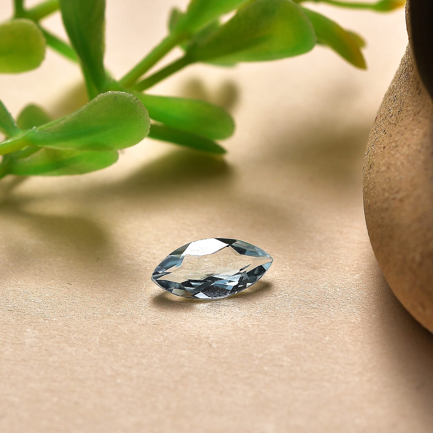 Set Of 2 Skyblue Topaz Marquee 10X5 mm Gemstone, 1.00 Ct