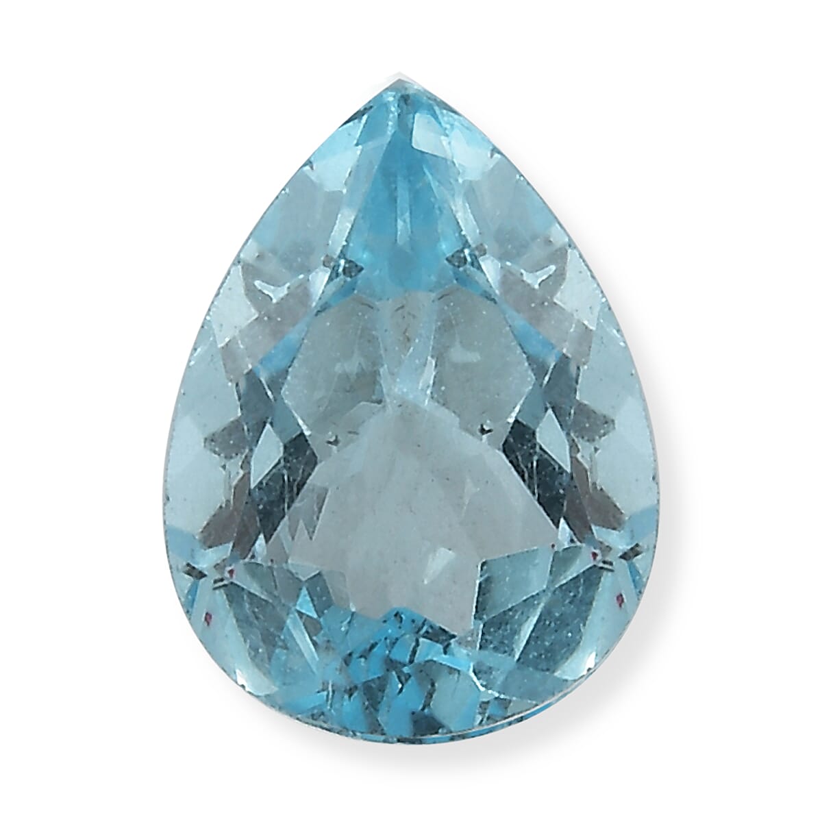 Skyblue Topaz Pear 8X6 mm Gemstone, 0.98 Ct
