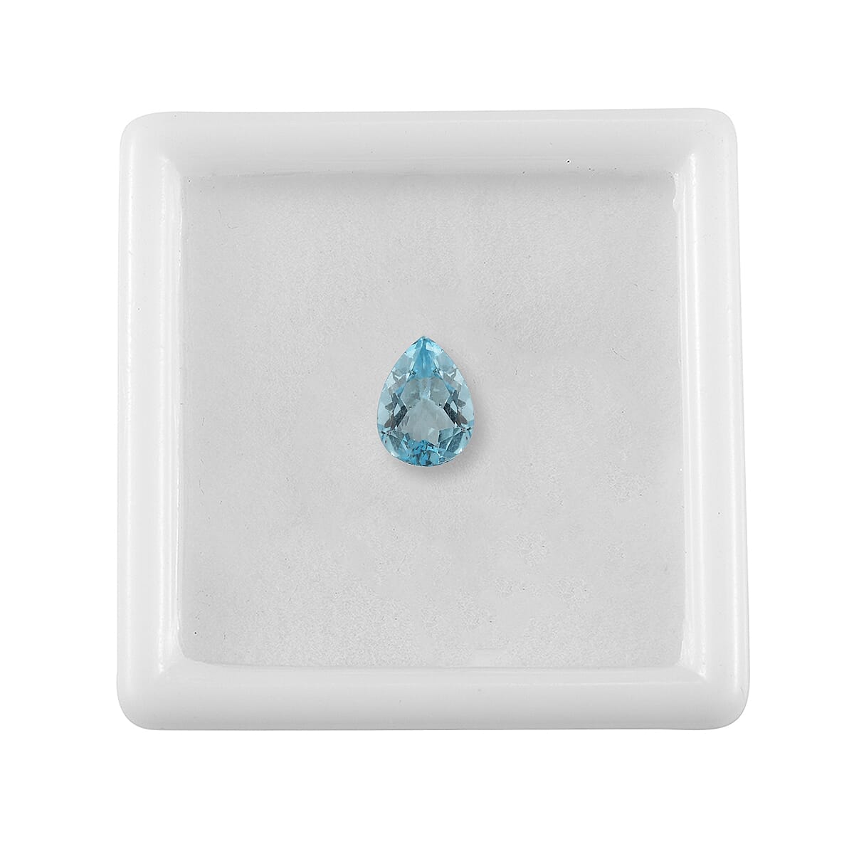 Skyblue Topaz Pear 8X6 mm Gemstone, 0.98 Ct