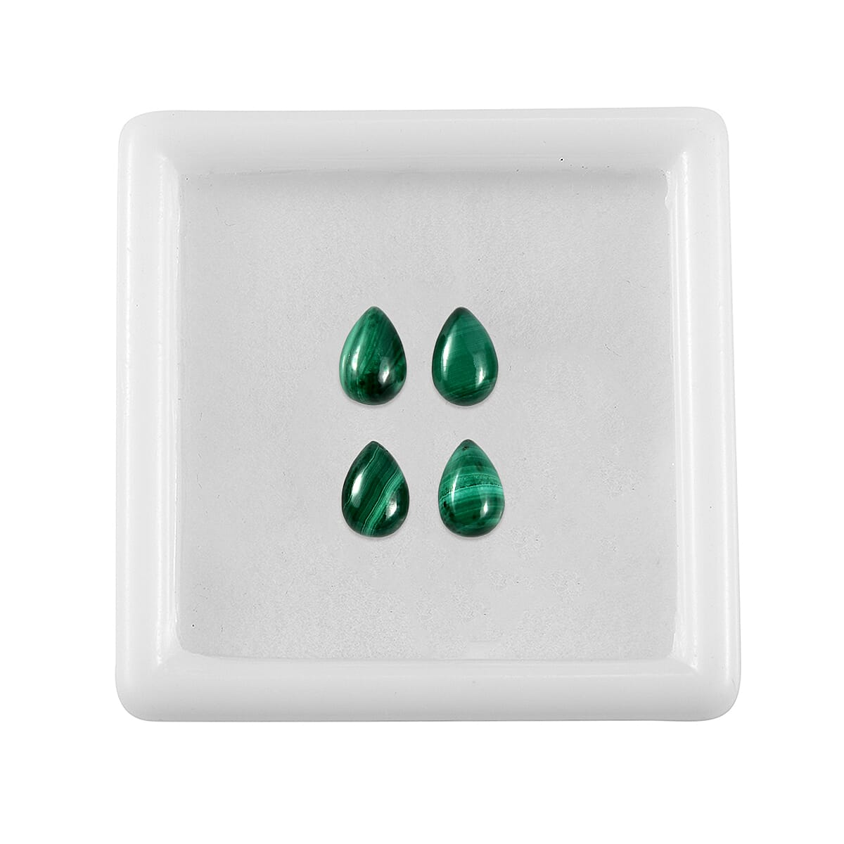 Malachite Pear 6X4 mm Gemstone, 2.46 Ct