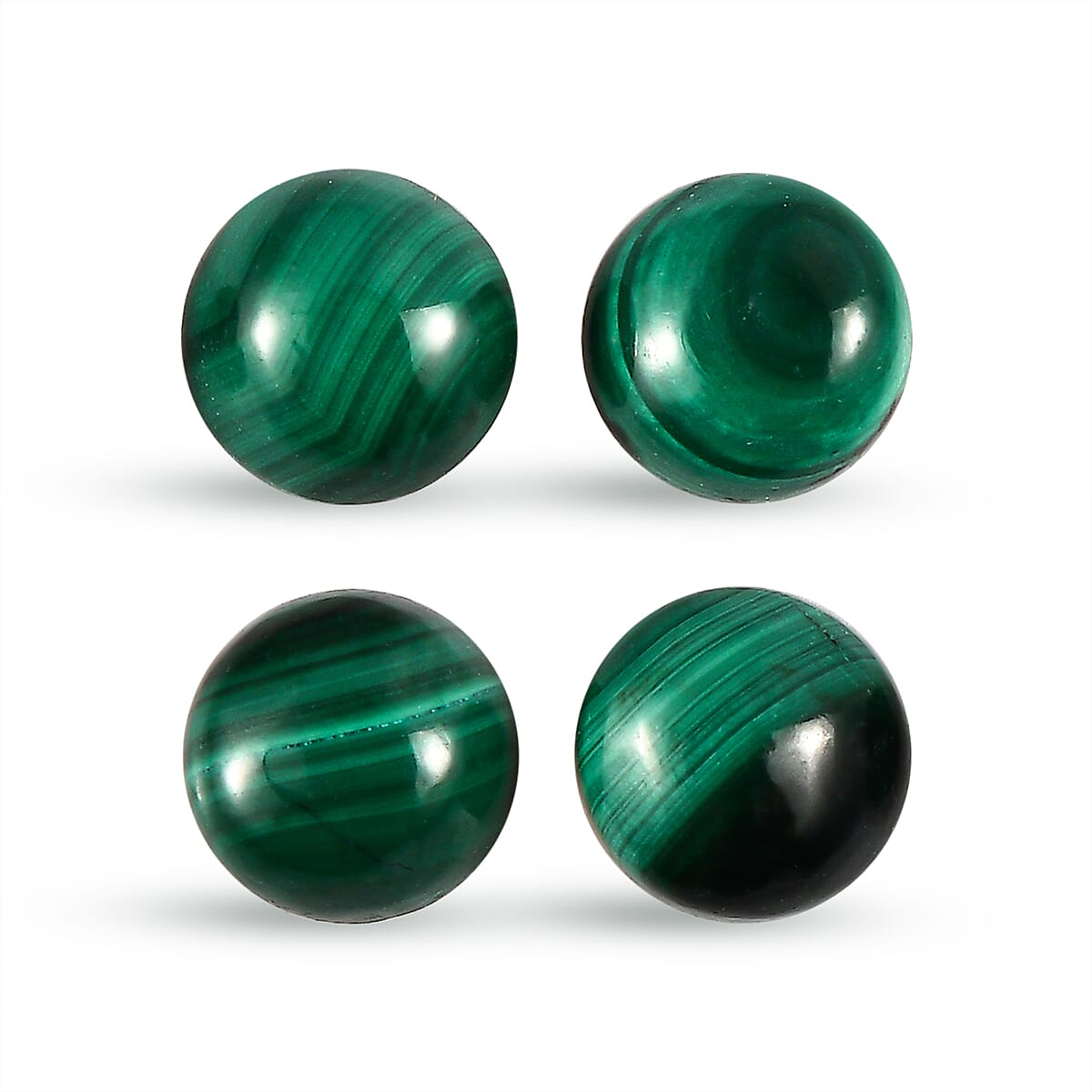 Set Of 4 Malachite Round 4.25 mm Gemstone, 1.60 Ct