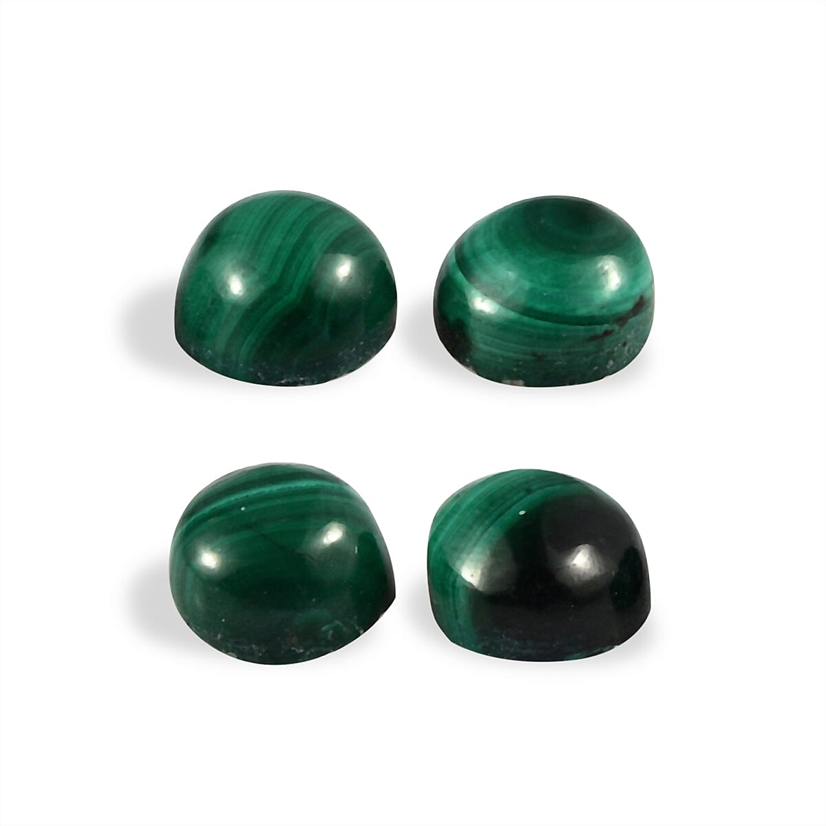 Set Of 4 Malachite Round 4.25 mm Gemstone, 1.60 Ct