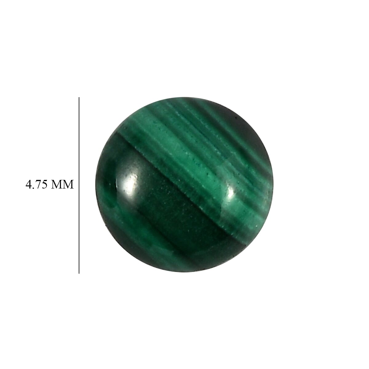 Set Of 2 Malachite Round 4.75 mm Gemstone, 0.60 Ct